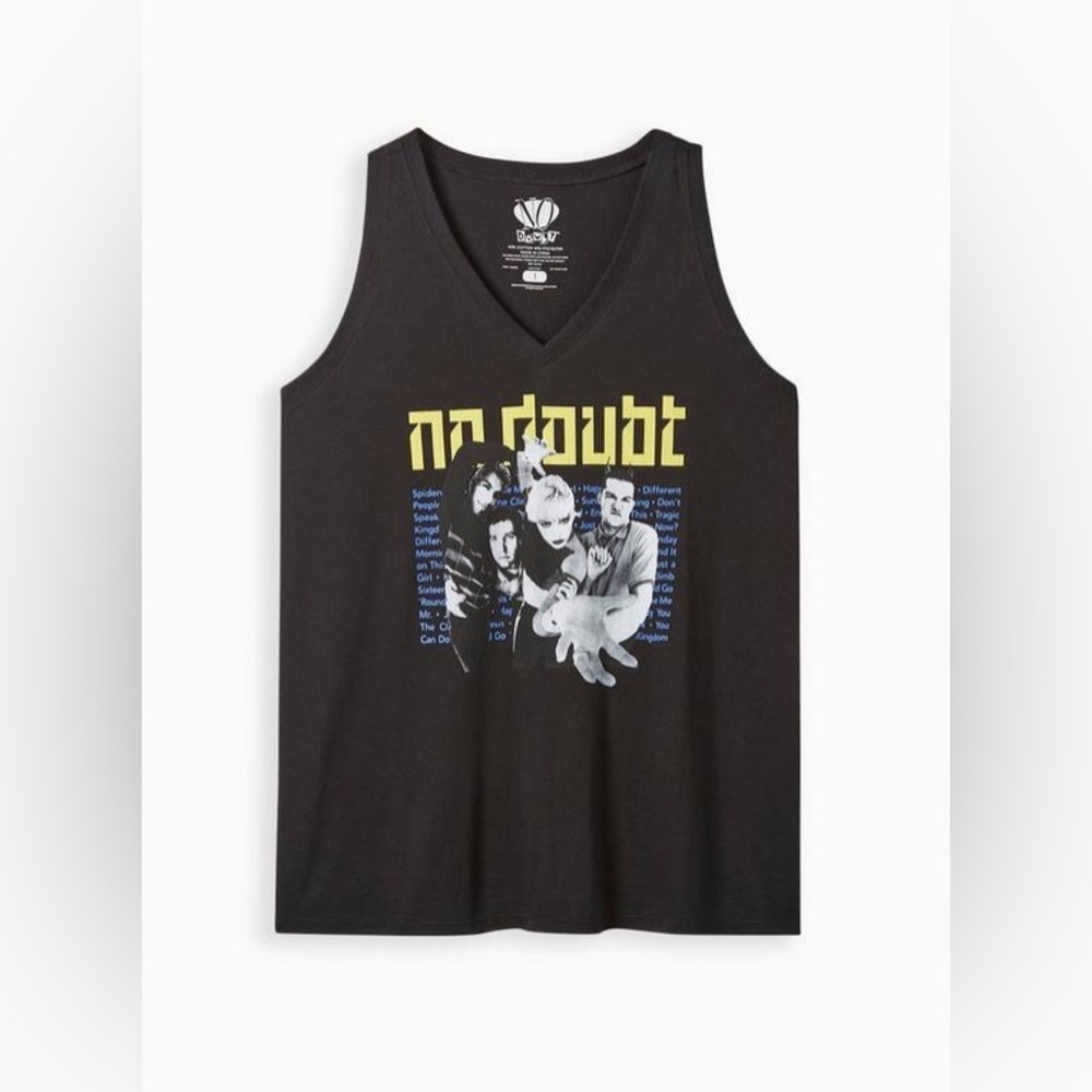 Torrid Black No Doubt Classic Fit V-Neck Tank - Cotton Women’s Plus Size 4x